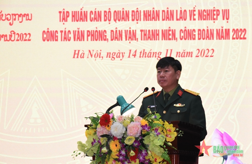 Khai mạc tập huấn nghiệp vụ cho cán bộ Quân đội nhân dân Lào