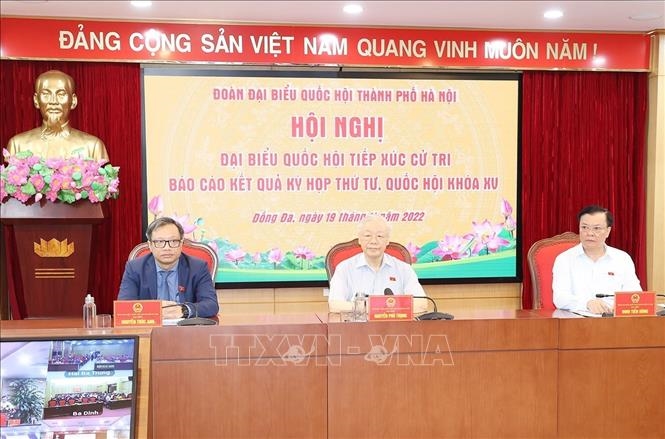 Tổng Bí thư Nguyễn Phú Trọng tiếp xúc cử tri các quận Đống Đa, Ba Đình và Hai Bà Trưng