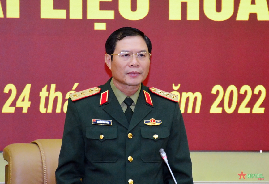 Thượng tướng Nguyễn Tân Cương chủ trì Hội nghị Thường trực Ban chỉ đạo 126 Bộ Quốc phòng thông qua tài liệu huấn luyện