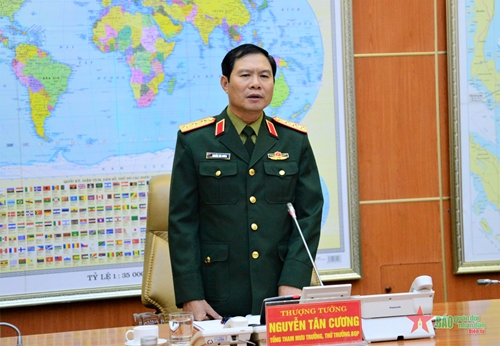Thượng tướng Nguyễn Tân Cương chủ trì hội nghị thông qua các văn bản phục vụ Hội nghị quân chính toàn quân năm 2022