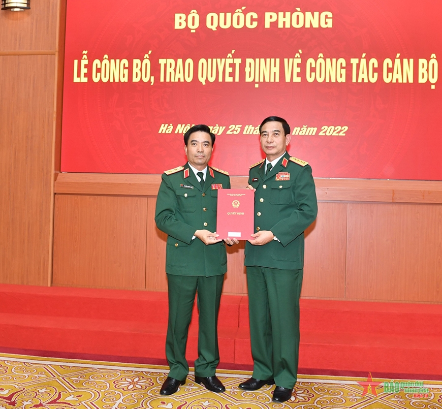 Đại tướng Phan Văn Giang chủ trì lễ công bố, trao quyết định về công tác cán bộ