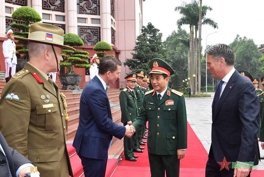 Đại tướng Phan Văn Giang chủ trì lễ đón chính thức Phó thủ tướng, Bộ trưởng Quốc phòng Australia