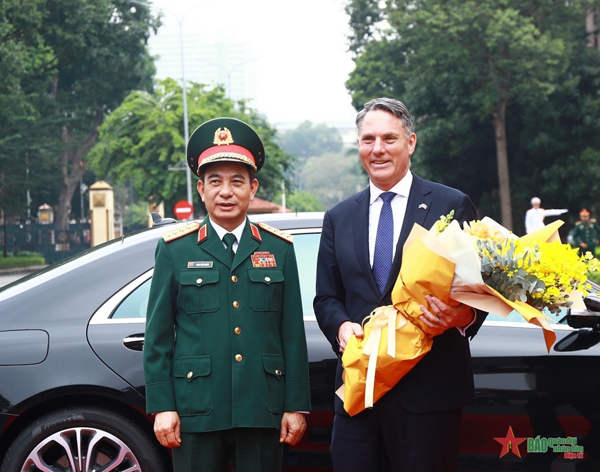 Đại tướng Phan Văn Giang chủ trì lễ đón chính thức Phó thủ tướng, Bộ trưởng Quốc phòng Australia