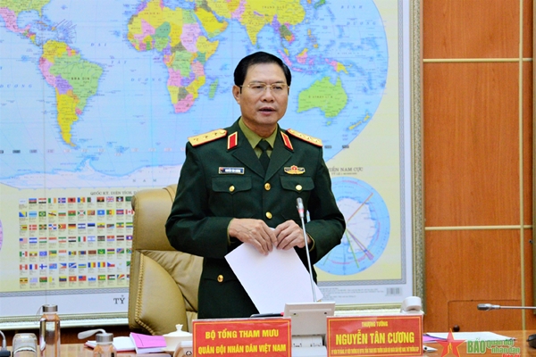 Thượng tướng Nguyễn Tân Cương chủ trì Hội nghị Ban chỉ đạo thông qua báo cáo tổng kết Nghị quyết Trung ương 8 khóa XI