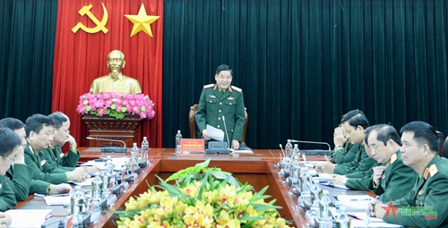Thiếu tướng Nguyễn Văn Gấu chủ trì hội nghị giao ban Tổng cục Chính trị tháng 11-2022