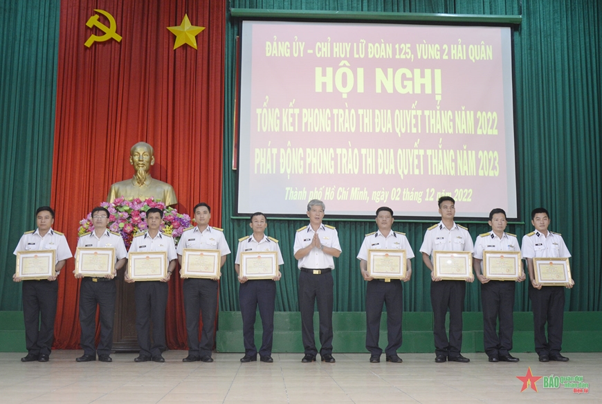 Lữ đoàn 125, Vùng 2 Hải quân hoàn thành tốt nhiệm vụ quân sự, quốc phòng năm 2022