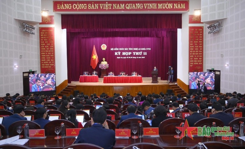 HĐND tỉnh Nghệ An khóa XVIII khai mạc Kỳ họp thứ 11