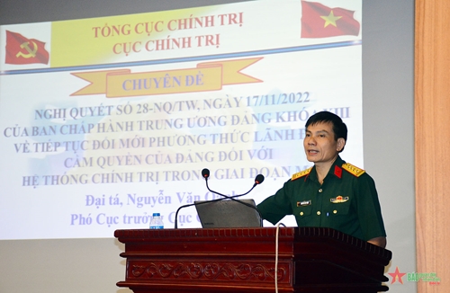 Cơ quan Tổng cục Chính trị tổ chức nghiên cứu, học tập, quán triệt Nghị quyết Hội nghị lần thứ 6 Ban Chấp hành Trung ương Đảng khóa XIII tại TP Hồ Chí Minh