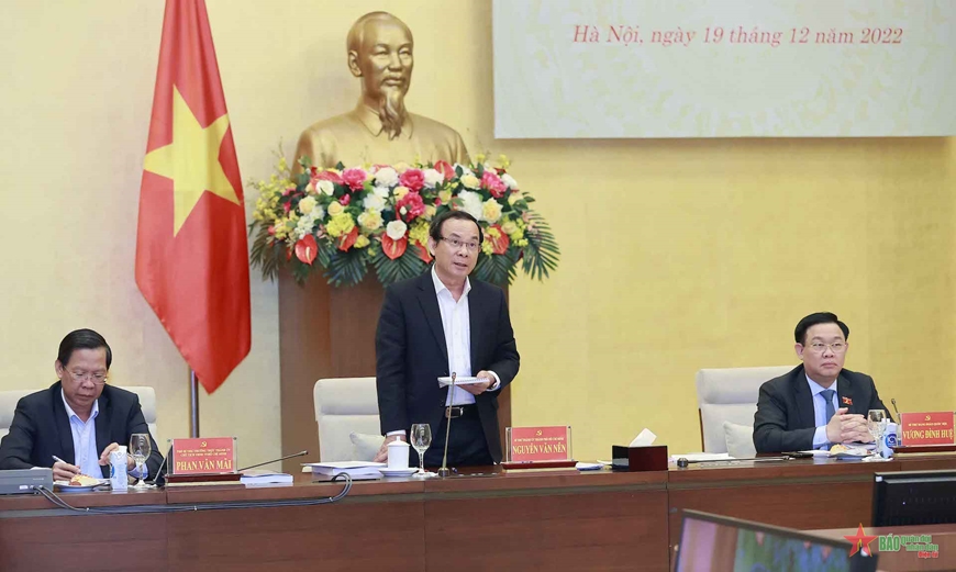 Đảng đoàn Quốc hội làm việc với Ban Thường vụ Thành ủy Thành phố Hồ Chí Minh
