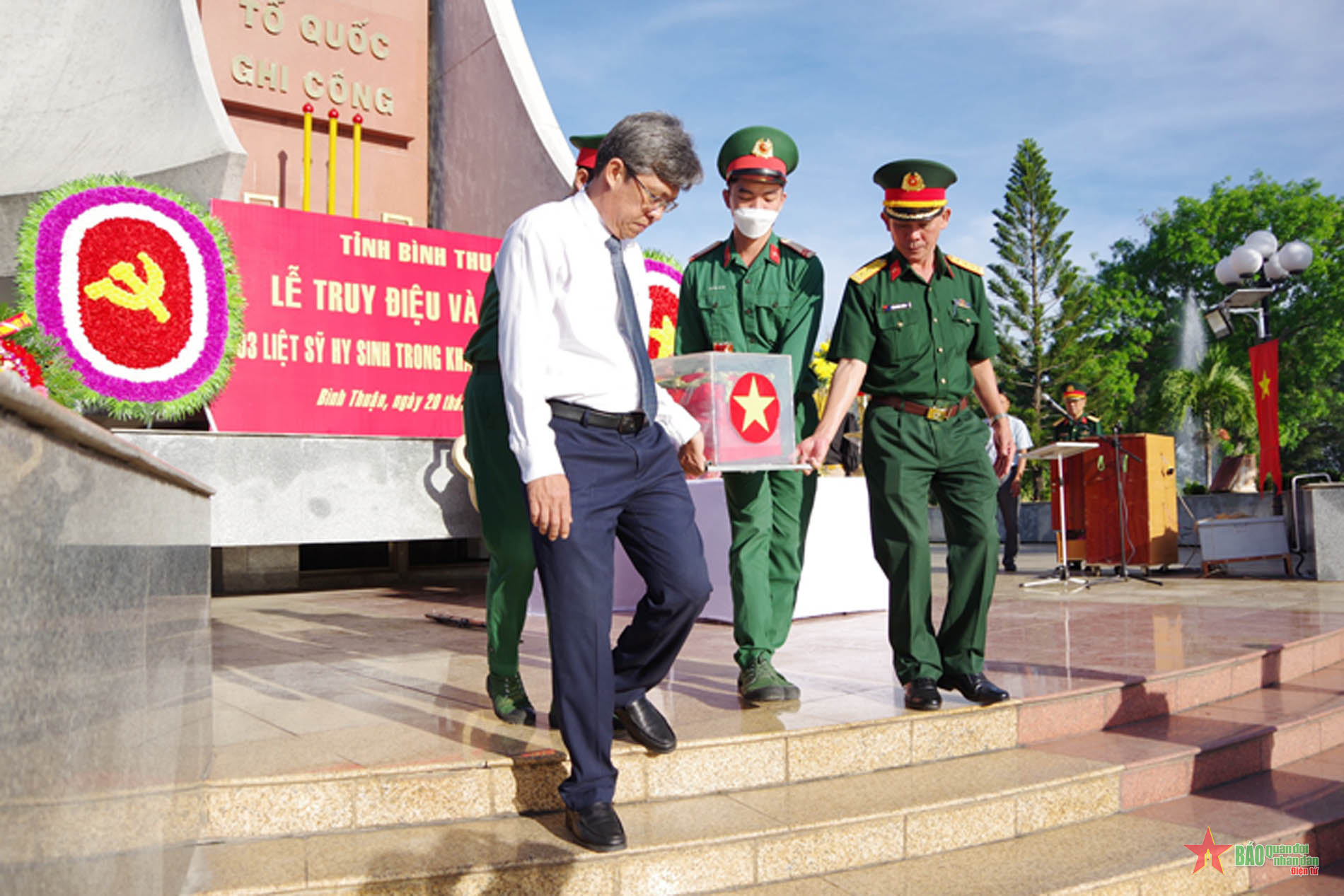 Bình Thuận truy điệu, an táng 3 hài cốt liệt sĩ