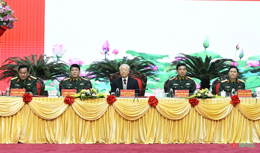 Tổng Bí thư Nguyễn Phú Trọng dự, chỉ đạo Hội nghị Quân chính toàn quân năm 2022
