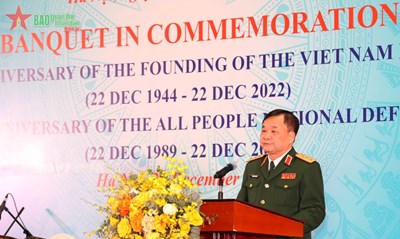 ホアン・スアン・チェン中将がベトナム人民軍78周年記念レセプションを主宰