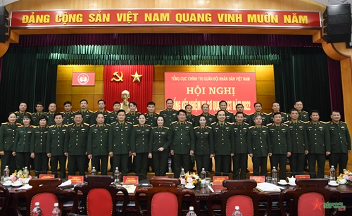 Đại tướng Lương Cường chủ trì hội nghị tổng kết nhiệm vụ năm 2022 của Cơ quan Tổng cục Chính trị