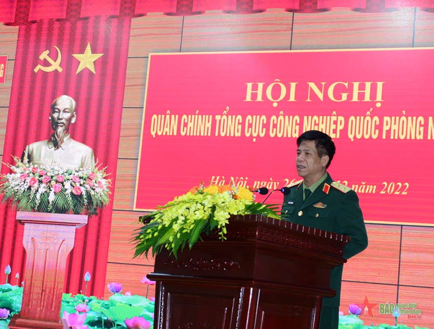 Trung tướng Nguyễn Văn Nghĩa phát biểu chỉ đạo tại hội nghị.