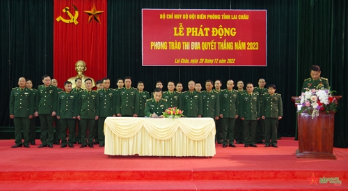 Bộ đội Biên phòng tỉnh Lai Châu phát động Phong trào Thi đua Quyết thắng năm 2023