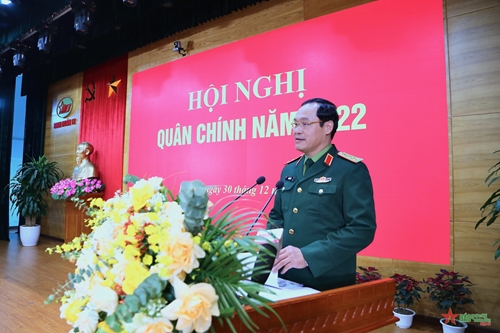 Thượng tướng Vũ Hải Sản dự, chỉ đạo tại Hội nghị Quân chính Binh đoàn 12