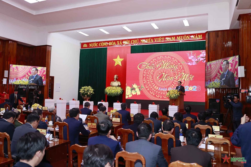 Chủ tịch Quốc hội Vương Đình Huệ thăm, chúc Tết Đảng bộ, chính quyền và nhân dân tỉnh Quảng Bình
