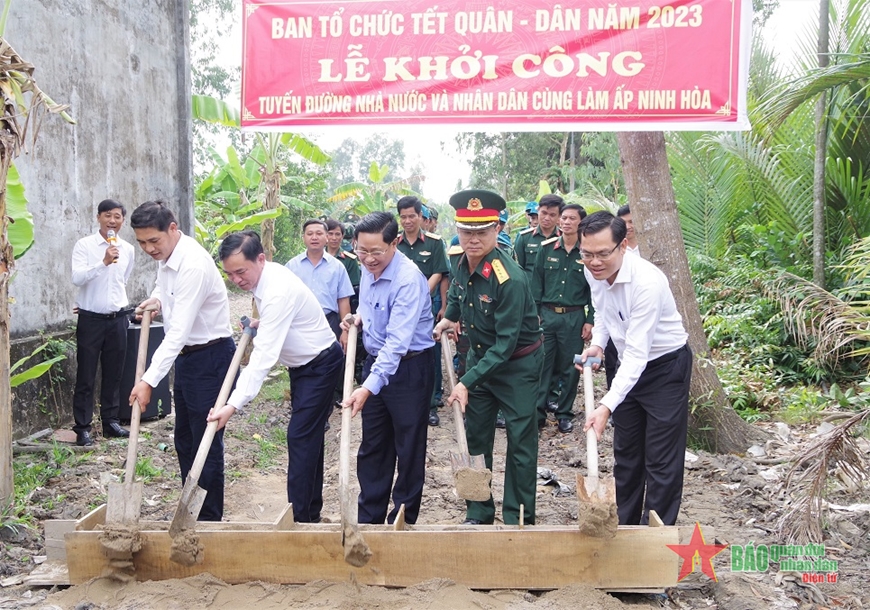 Bạc Liêu tổ chức Lễ ra quân thực hiện các hoạt động “Tết quân dân” năm 2023