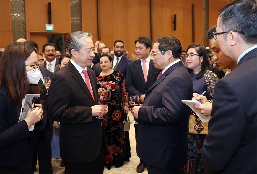 Thủ tướng Chính phủ Phạm Minh Chính và Phu nhân chủ trì gặp mặt, chiêu đãi Đoàn Ngoại giao đầu năm mới 2023