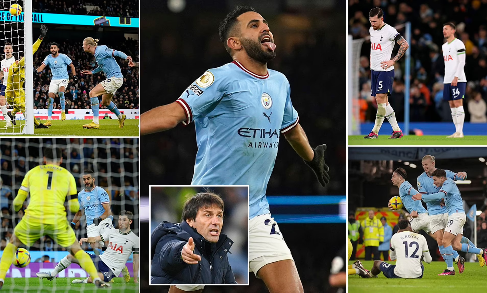 Đá bù vòng 7 Ngoại hạng Anh: Man City ngược dòng thành công trước Tottenham

