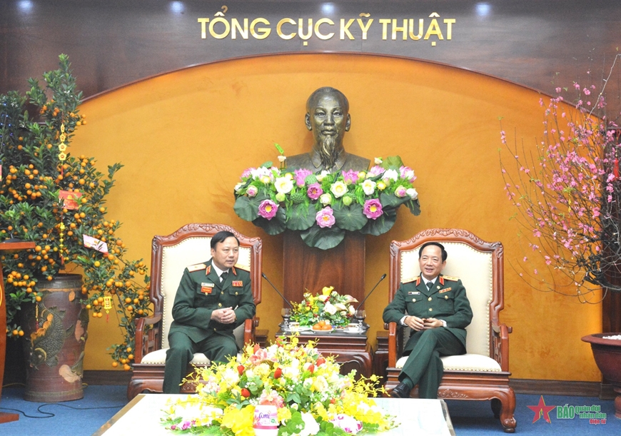 Tổng cục Chính trị Quân đội nhân dân Việt Nam thăm, chúc Tết Bộ Tổng Tham mưu Quân đội nhân dân Việt Nam