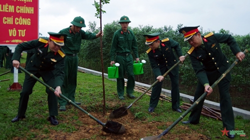 Sư đoàn 324 hưởng ứng phong trào Tết trồng cây “Đời đời nhớ ơn Bác”