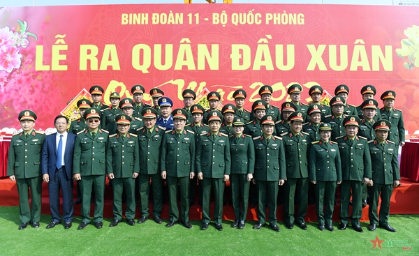 Đại tướng Phan Văn Giang dự Lễ ra quân đầu Xuân Quý Mão 2023 của Binh đoàn 11