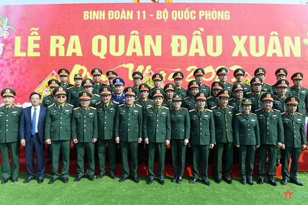 Đại tướng Phan Văn Giang dự Lễ ra quân đầu Xuân Quý Mão 2023 của Binh đoàn 11