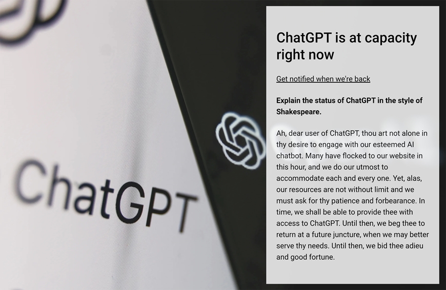 Tìm hiểu chatgpt is at capacity right now là gì và tác dụng của nó đối với chatbot