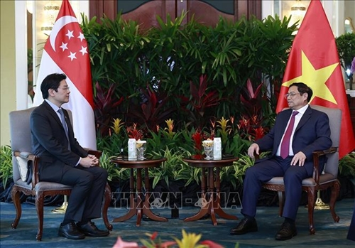 Thủ tướng Phạm Minh Chính tiếp Phó thủ tướng Singapore Lawrence Wong 
