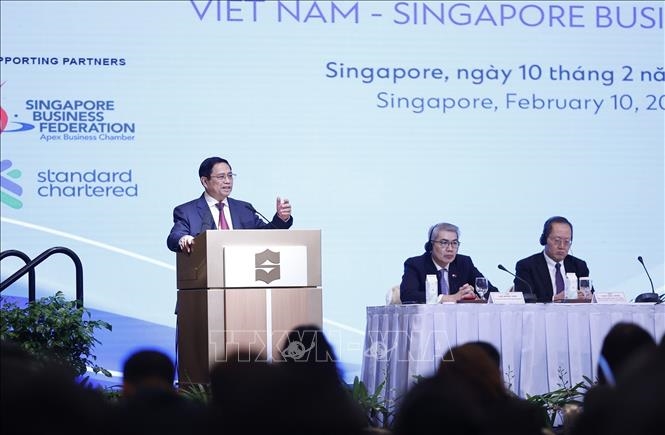 Thủ tướng Phạm Minh Chính dự Diễn đàn doanh nghiệp Việt Nam-Singapore