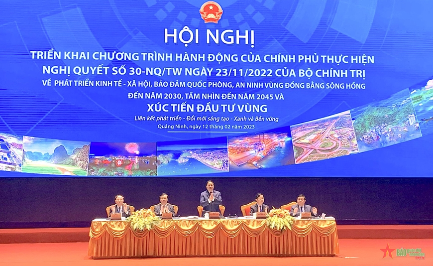 Thủ tướng Chính phủ Phạm Minh Chính chủ trì Hội nghị triển khai chương trình phát triển vùng Đồng bằng sông Hồng