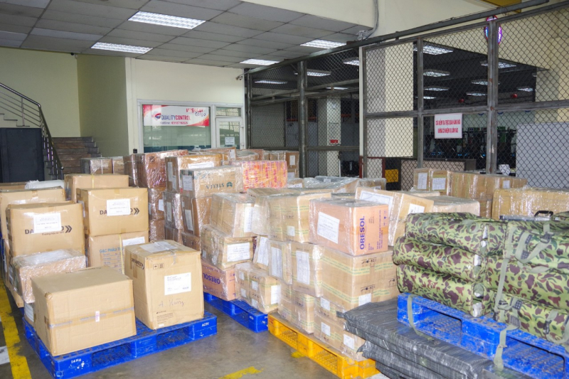 Hoàn thành tập kết 35 tấn hàng để vận chuyển sang Thổ Nhĩ Kỳ