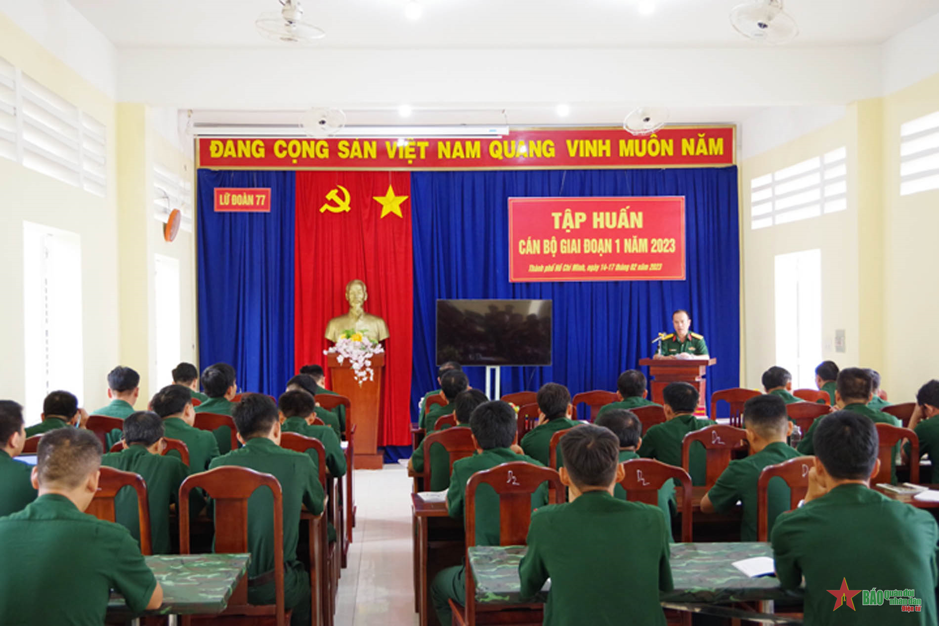 Lữ đoàn Phòng không 77 (Quân khu 7) tập huấn cán bộ giai đoạn 1 năm 2023