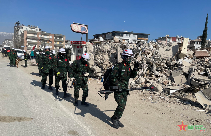 Lực lượng cứu hộ, cứu nạn Quân đội nhân dân Việt Nam tại Thổ Nhĩ Kỳ: Tìm thấy 2 vị trí có dấu hiệu sự sống