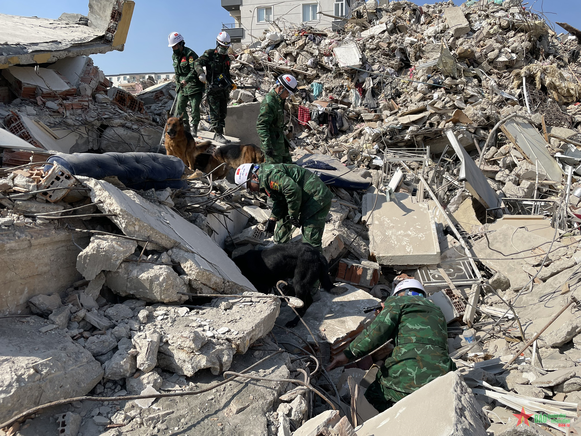 Ngày 18-2, lực lượng cứu hộ Quân đội nhân dân Việt Nam xác định thêm 2 vị trí nạn nhân tại Thổ Nhĩ Kỳ

