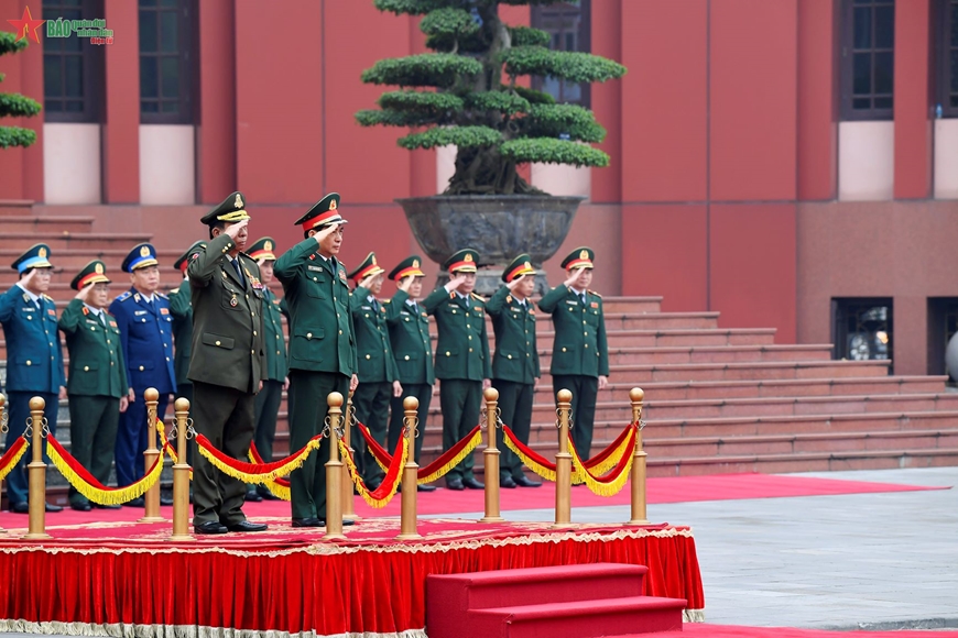 Đại tướng Phan Văn Giang chủ trì lễ đón Phó thủ tướng, Bộ trưởng Bộ Quốc phòng Campuchia