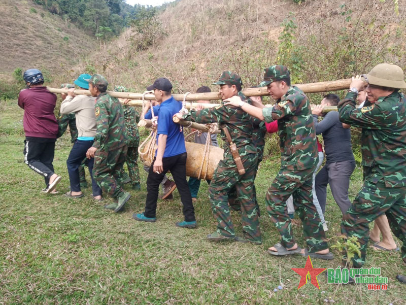 Điện Biên hủy nổ an toàn quả bom còn sót lại sau chiến tranh