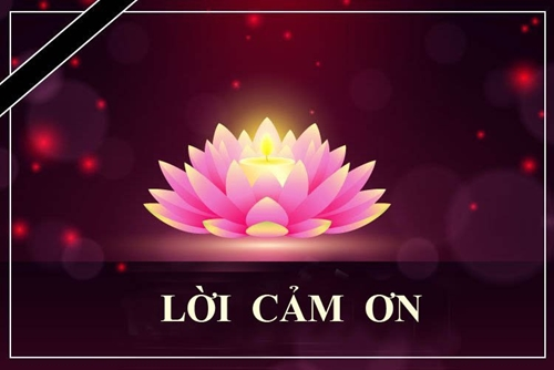 Lời cảm ơn của gia đình Đại tá, nhà báo TẠ DUY ĐỨC