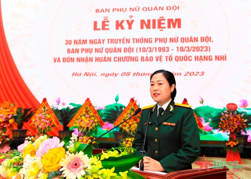 Phụ nữ Quân đội kỷ niệm Ngày truyền thống và đón nhận Huân chương Bảo vệ Tổ quốc hạng Nhì