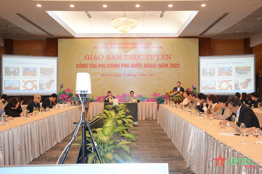 Hội nghị giao ban trực tuyến công tác phi chính phủ nước ngoài năm 2022