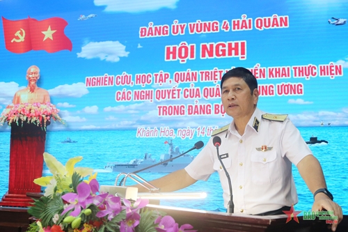 Vùng 4 Hải quân học tập, triển khai thực hiện các Nghị quyết của Quân ủy Trung ương
