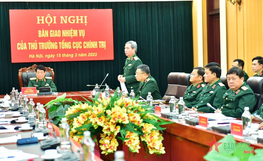 Đại tướng Lương Cường chủ trì Hội nghị bàn giao nhiệm vụ của Thủ trưởng Tổng cục Chính trị​