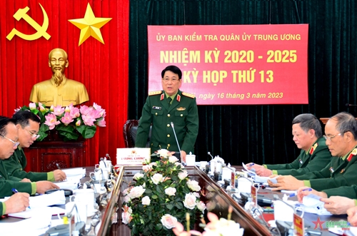 Đại tướng Lương Cường chủ trì Kỳ họp thứ 13 của Ủy ban Kiểm tra Quân ủy Trung ương