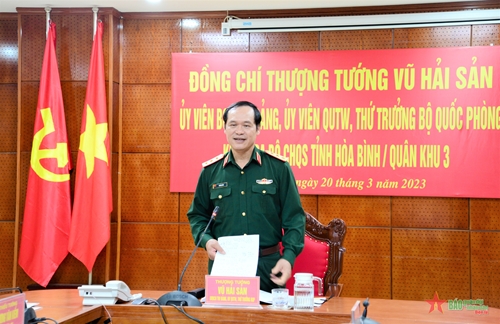 Thượng tướng Vũ Hải Sản làm việc với Quân khu 3 về công tác đầu tư xây dựng cơ bản, doanh trại, quân nhu