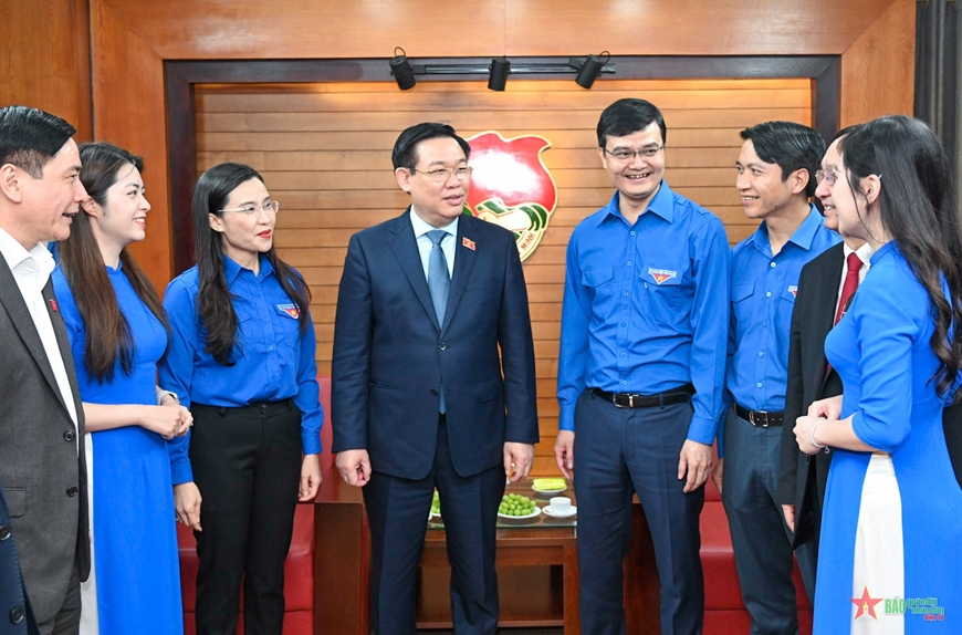 Chủ tịch Quốc hội Vương Đình Huệ: Các tổ chức Đoàn phải tăng cường hỗ trợ để thanh niên có việc làm ổn định