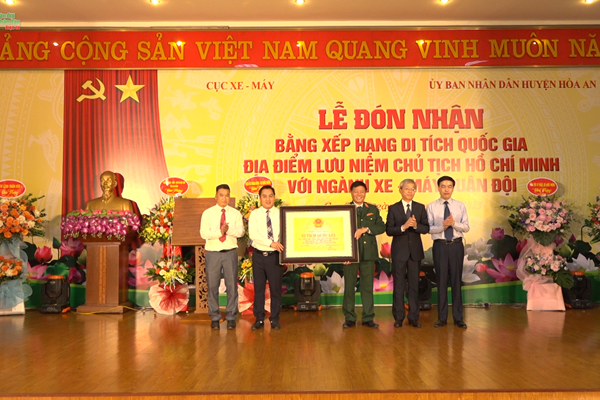 Địa điểm lưu niệm Chủ tịch Hồ Chí Minh với ngành Xe – Máy quân đội được xếp hạng Di tích Quốc gia