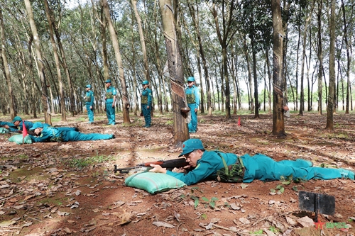 Xây dựng lực lượng tự vệ vững mạnh trên quê hương Phú Riềng Đỏ anh hùng

