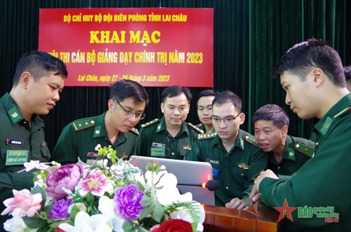 Bộ đội Biên phòng tỉnh Lai Châu tổ chức Hội thi Cán bộ giảng dạy chính trị năm 2023

​