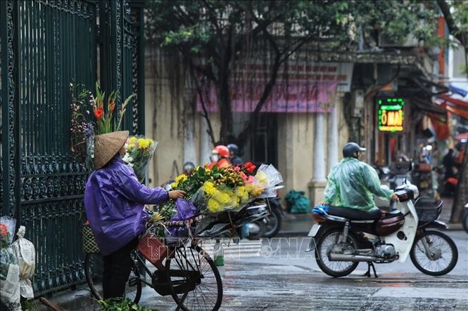 Thời tiết hôm nay, khu vực Hà Nội tiếp tục có mưa lạnh. Ảnh: TTXVN